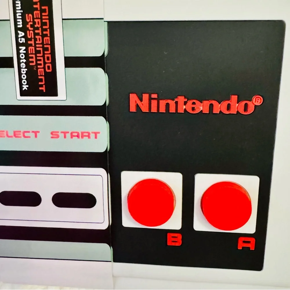 Nintendo NES Controller Notebook - Black, Red, and Gray